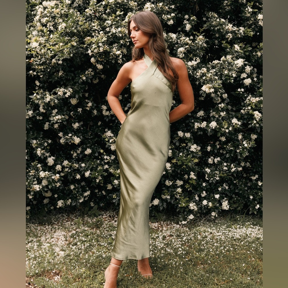 Petal & Pup Olive Green Maxi Dress